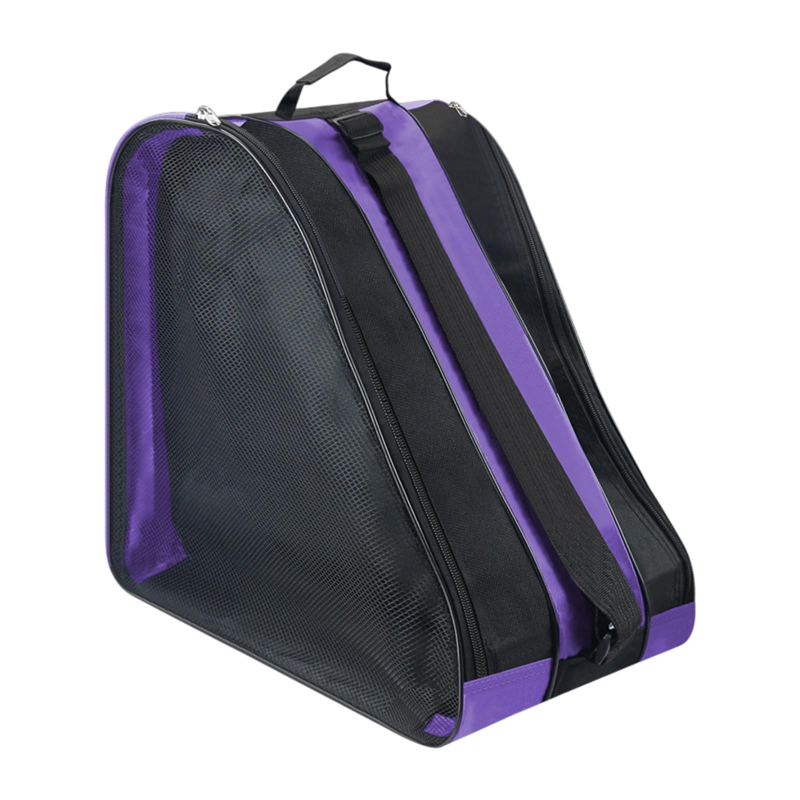 harayaa Roller Skate Bag Ice Skate Bag Load Bearing for Girls Boys Skating Shoes Storage Purple