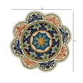 thumbnail image 2 of 4â€™ Round Ivory and Navy Decorative Area Rug, 2 of 8