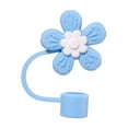 thumbnail image 1 of Silicone Flower Straw cover x 1 Fast, 1 of 8
