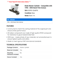 thumbnail image 2 of Brake Master Cylinder - Compatible with 1996 - 2003 Buick Park Avenue 1997 1998 1999 2000 2001 2002, 2 of 2