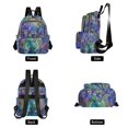 thumbnail image 2 of JIALIOU Mini Backpack Purse for Women Quilted Casual Daypack Small Travel Shoulder Bag, Irises Flower in Vase, 2 of 7