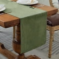 thumbnail image 1 of Nvzi Bandera de mesa de color sólido, mantel largo para mesa de té, decoración navideña, bandera para cama, mantel para mesa de comedor (verde, 240 * 35 cm), 1 of 4