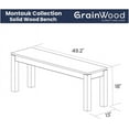 thumbnail image 2 of Grain Wood Furniture Montauk Solid Wood Bench, Rustic Walnut, 2 of 6