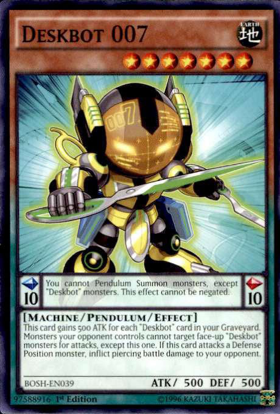 YuGiOh Breakers of Shadow Common Deskbot 007 BOSH-EN039