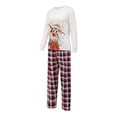 thumbnail image 2 of Ensemble de Pyjamas Assortis pour la Famille, Hauts à Manches Longues Col Rond + Pantalons Longs, Vêtements pour Chien, 2 of 9