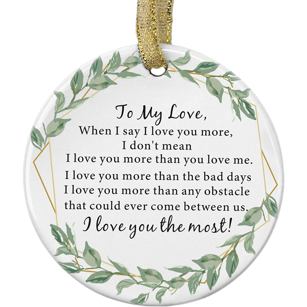 Valentines Day Ornaments- I Love You More Personalized Christmas Valentine's Day Decroation