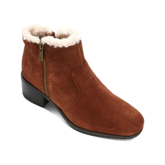 Kenneth Cole Reaction Womens Salt Zip Cozy Suede Ankle Booties