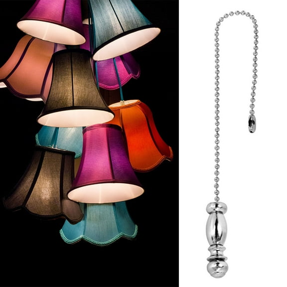 Niceauty Light Pull Chain Extension Decorative Fan Pulls Silver Lamp Party 1Pcs