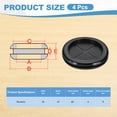 thumbnail image 2 of Uxcell Rubber Grommet 1-3/8", Round Double-Sided Cables Grommet Cord Hole Cover Flexible Table Wire Organizer, Black 4 Pcs, 2 of 7