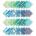 thumbnail image 3 of Soimoi Check Print&nbsp;Precut 5-inch Cotton&nbsp;Fabric&nbsp;Quilting&nbsp;Squares&nbsp;Charm Pack DIY Patchwork Sewing Craft- Navy Blue & Sea Green, 3 of 3