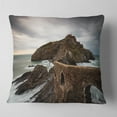 thumbnail image 2 of Designart Cape and Chapel in Spanish Beach - Seashore Photo Throw Pillow - 16x16, 2 of 5