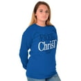 thumbnail image 4 of Free in Christ Jesus Christian Plus Size Long Sleeve Graphic Tee Shirt Brisco Brands 2X, 4 of 5