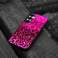 thumbnail image 4 of WIRESTER Shockproof Soft Rubber Cover Case for Samsung Galaxy S25 6.2" 2025, Hot Pink Glitter Sparkle With Black Pink Glitter Leopard, 4 of 5