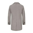 thumbnail image 3 of guisaled Mens Pea Coat Wool Long Slim Fit Classic Lapel Trench Overcoat Double Breasted Casual Windbreaker Jackets Clearance Sale, 3 of 6