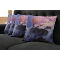 thumbnail image 2 of Ambesonne Scenery Throw Pillow Cover 4 Pack, Winter Valley, 24", Multicolor, 2 of 6