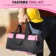 thumbnail image 2 of Bolsa de herramientas FASTORS rosa para mujer con boca ancha de 33 cm, 2 of 6