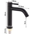 thumbnail image 5 of Grifo de baño de acero inoxidable negro mate, 5 of 5