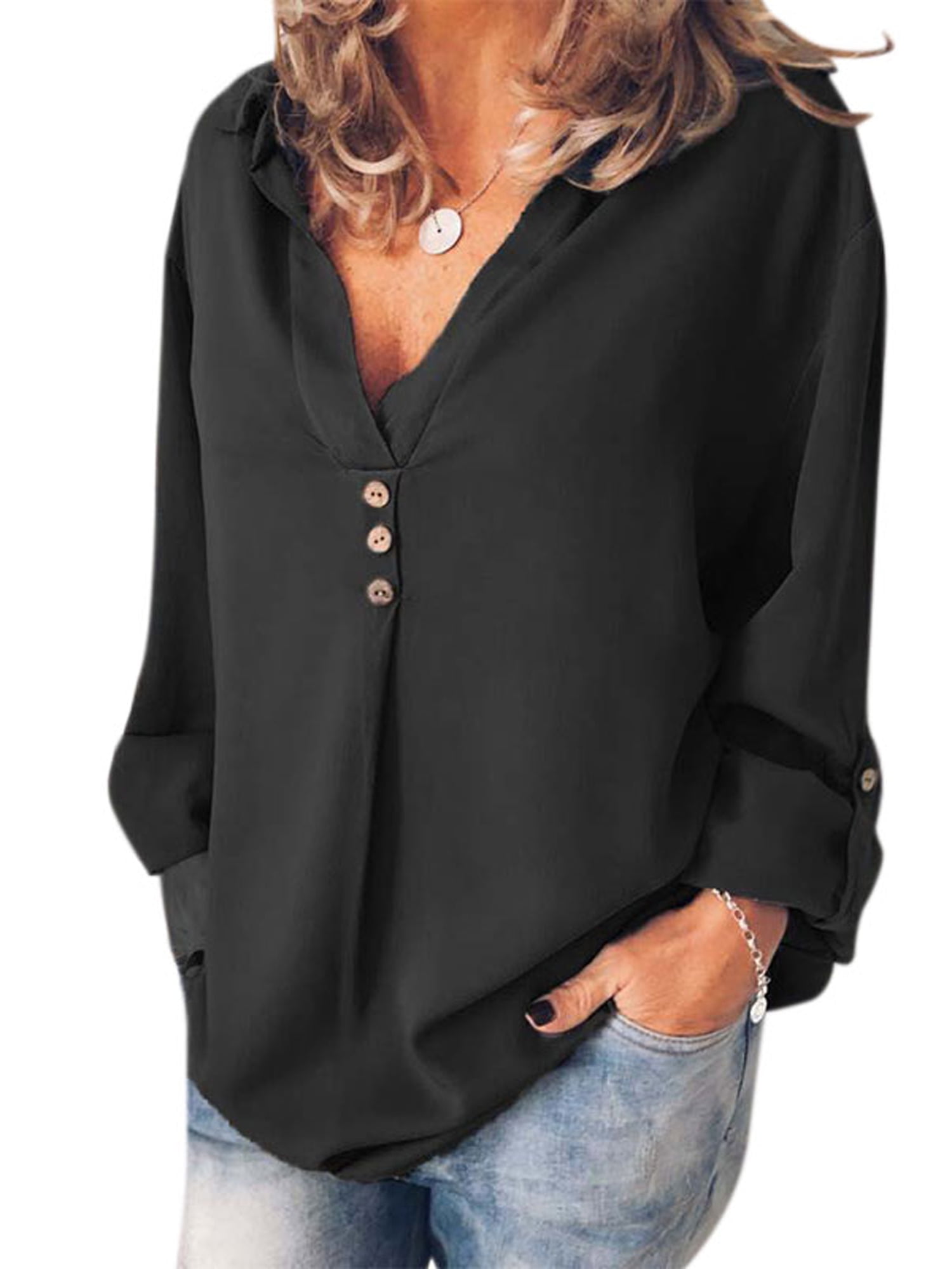 plain black shirts walmart