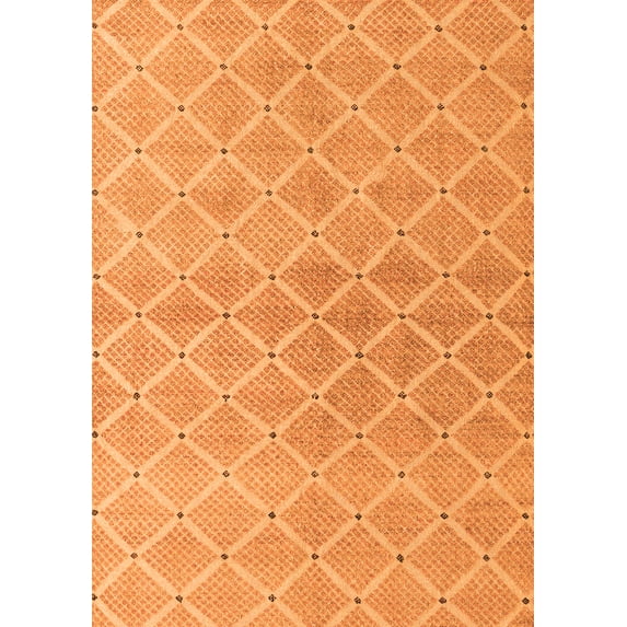 Ahgly Company Indoor Rectangle Abstract Orange Modern Area Rugs, 5' x 7'
