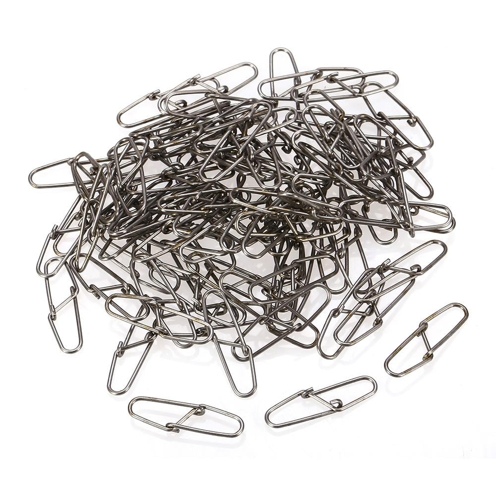 Mgaxyff Fishing Snaps, 100pcs Heavy Duty Dual Lock Fishing Safety Snaps
