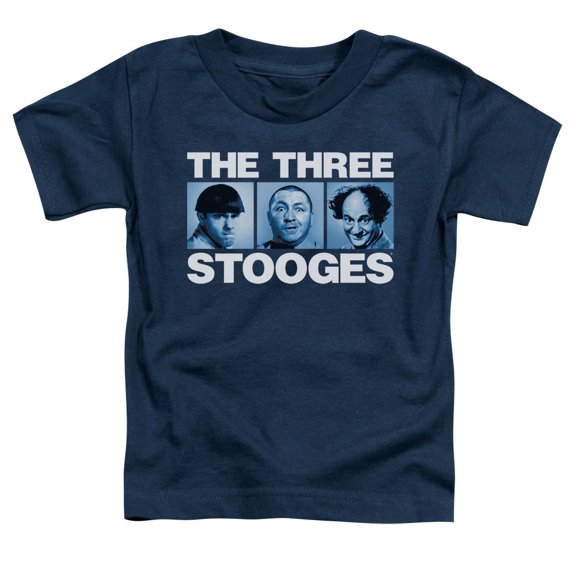 Three Stooges Three Squares S/S Toddler T-Shirt Navy