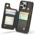 thumbnail image 1 of iPhone 15 Plus, 14, 13 Pro Max, 11 Wallet Case with RFID Blocking - Faux Leather Kickstand Phone Case with Magnetic Clasp, Shockproof Protection, and Card Holder for Women and Men, 1 of 5
