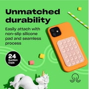 OCTOBUDDY *MAX* - حامل لاصق لحافظة الهاتف من السيليكون - حامل قبضة قوي بدون استخدام اليدين لصور السيلفي ومقاطع الفيديو - متوافق مع iPhone وAndroid - 2.6 بوصة x 3.9 بوصة، وردي طباشيري