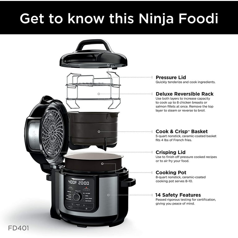 Ninja FD401 Foodi 12-in-1 Deluxe XL plus more for Sale in