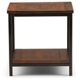 thumbnail image 3 of Simpli Home Skyler 22 inch Wide Solid Mango Wood Industrial End Table in Dark Cognac Brown, 3 of 3