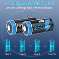 thumbnail image 3 of Batería de litio Home4me CR123A 3V 1650mAh, paquete de 16 unidades 123A, 3 of 7