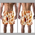 thumbnail image 3 of luoweisi Men's Beach Shorts Quick Dry Swim Trunks with Mesh Lining Thanksgiving Leaves 2XL, 3 of 5
