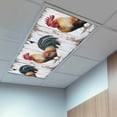 thumbnail image 2 of 4 Pack Vintage Rooster Fluorescent Light Covers for Ceiling Lights Colorful Chicken White Wooden Broad Magnetic Ceiling Light Covers Overhead Light Filters for Office Classroom Home, 2 of 9