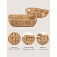 thumbnail image 3 of StorageWorks Cestas de almacenamiento grandes tejidas a mano con asas de madera, cestas de mimbre de jacinto de agua para organizar, paquete de 2, 3 of 5