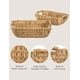 thumbnail image 3 of StorageWorks Cestas de almacenamiento grandes tejidas a mano con asas de madera, cestas de mimbre de jacinto de agua para organizar, paquete de 2, 3 of 5
