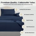thumbnail image 5 of Loomsnest Luxury 1800 Series Brushed Microfiber 3 Piece Twin Size Sheet Set, Wrinkle Resistant, Deep Pocket (Fits up to 16"), Navy, 5 of 9