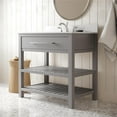 thumbnail image 2 of DHP Camden 36” Bathroom Vanity, Gray with Silver Towel Rack, 2 of 15