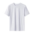 thumbnail image 2 of EliteGoogv T Shirts For Men Short Sleeve Crew Neck Athletic Men Tees Loose Fit Casual Everyday Men Tops Quick Dry Summer Men Workout Shirts White L, 2 of 4