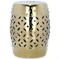 thumbnail image 1 of Safavieh Lattice Coin Ceramic Garden Stool in Gold, 1 of 2