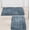 D.Blue, variant on Charcoal Grey 2 Piece Bath Mat Set -Solid Striped Bathroom Mat Soft Plush Thick