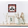 thumbnail image 4 of Nawypu  Canvas Wall Art Red Black Buffalo Check Plaid Reindeer Merry Christmas Picture Modern Artwork Printed on Canvas - Stretched and Framed Ready to Hang 16x16 inch, 4 of 4