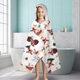 thumbnail image 6 of White Christmas Santa Pattern Hooded Bath Towel，60"x35" for Ages 3 To 12 Kids, Quick Dry Lightweight Soft Microfiber Hood Beach Towel Cover Up for Kids, 6 of 7