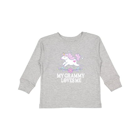 

Inktastic Grammy Loves Me Unicorn Girls Girls Long Sleeve Toddler T-Shirt
