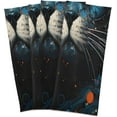 thumbnail image 2 of SKYSONIC Black Cat Kitchen Towels, 18 x 28 Inch Super Soft and Absorbent Dish Cloths for Washing Dishes, 1 PCS Reusable Multi-Purpose Microfiber Hand Towels for Kitchen, 2 of 7