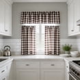 thumbnail image 2 of 3 Piece Kitchen Curtain Set, Heat Insulating Window Drape, Filtering Light Curtain, Dustproof Window Treatment for Kitchen Sink Basement Home Window Decoration, 2 of 6