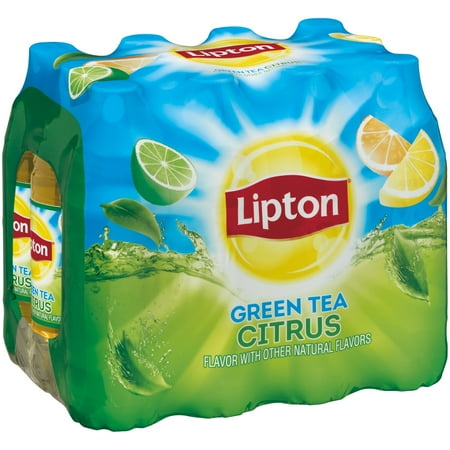 Lipton Thé vert aux agrumes (16.9 fl oz - 12) 202,8 Fluid Ounce Pack de 12 bouteilles en plastique