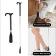 thumbnail image 2 of Baokaler Telescopic Metal Shoe Horn Long Handle, Adjustable Length Dressing Aid, Black, 14-34 inches, 2 of 8