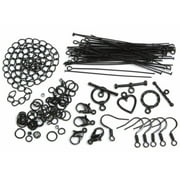 Cousin 479917 Jewelry Basics Metal Findings 145-Pkg-Black Starter Pack