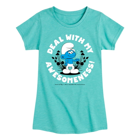 Smurfs - Deal Awesomeness - Toddler And Youth Girls Fitted Short Sleeve Graphic T-Shirt