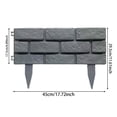 thumbnail image 3 of Brick-Effect Interlocking Garden Fence Panels, Weatherproof Plastic Landscape Edging, Decorative Yard Border Barrier for Garden Beds, Walkways & Patio Areas - 17.7" Wide(Grey), 3 of 6