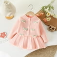 thumbnail image 2 of VNKIDY Girls Bow Cardigan Sweater Autumn Winter New Baby Fashion Knitted Coats Casual Sweater Dress Outfits Sets Trendy, 2 of 9
